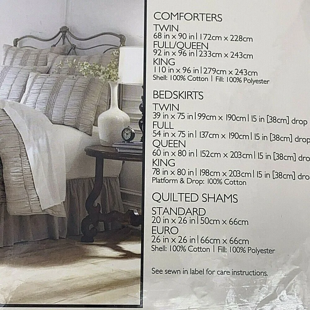 Dillards Studio D Serenade Bedding Collection Light Gray Euro Pillow Sham